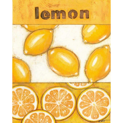 Lemon Black Modern Wood Framed Art Print by Wyatt Jr., Norman