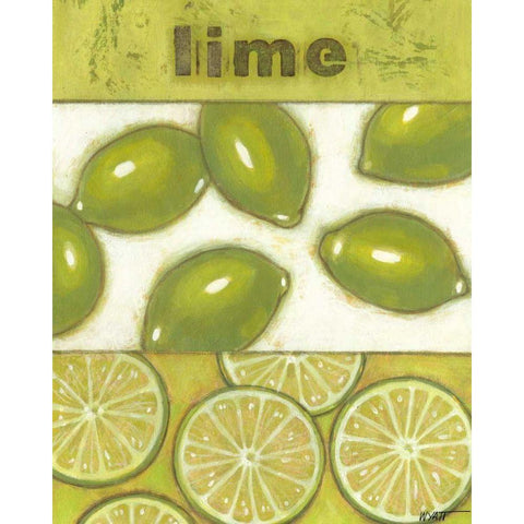 Lime White Modern Wood Framed Art Print by Wyatt Jr., Norman