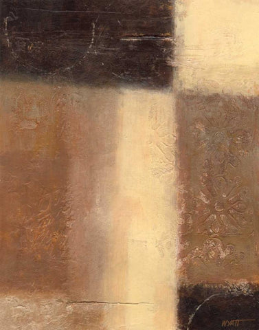 Ivory and Onyx I White Modern Wood Framed Art Print with Double Matting by Wyatt Jr., Norman