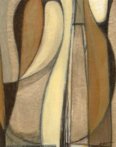 Voyage II White Modern Wood Framed Art Print with Double Matting by Wyatt Jr., Norman