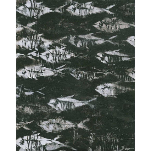 Fossilized I Black Modern Wood Framed Art Print with Double Matting by Wyatt Jr., Norman