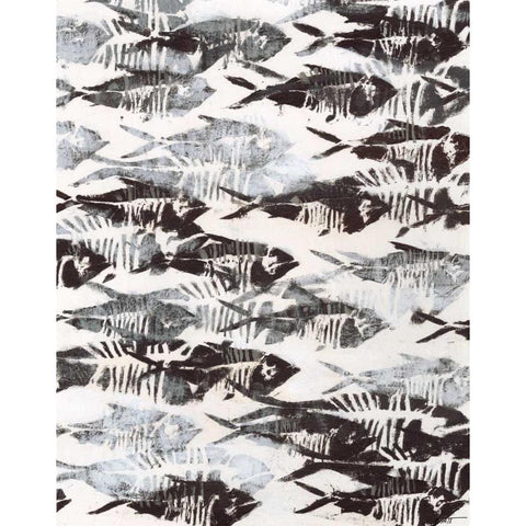 Fossilized II Black Modern Wood Framed Art Print with Double Matting by Wyatt Jr., Norman