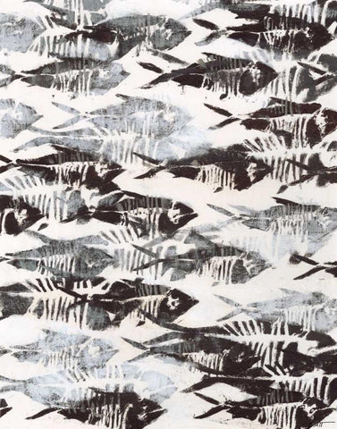 Fossilized II Black Ornate Wood Framed Art Print with Double Matting by Wyatt Jr., Norman