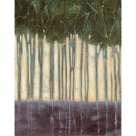 Sunlit Rainforest II White Modern Wood Framed Art Print by Wyatt Jr., Norman