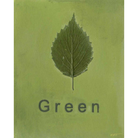 Going Green II Black Modern Wood Framed Art Print with Double Matting by Wyatt Jr., Norman