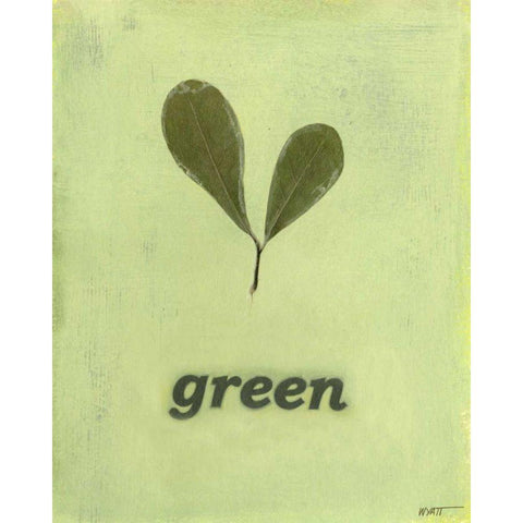 Going Green III Black Modern Wood Framed Art Print with Double Matting by Wyatt Jr., Norman