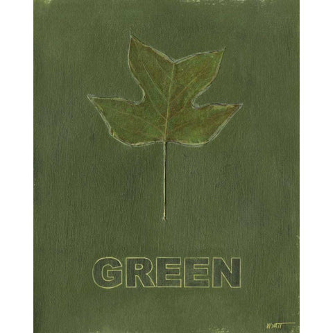Going Green IV White Modern Wood Framed Art Print by Wyatt Jr., Norman