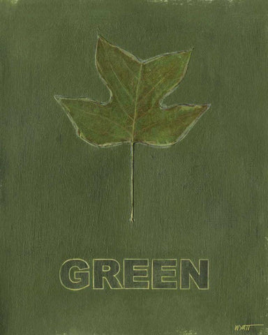 Going Green IV Black Ornate Wood Framed Art Print with Double Matting by Wyatt Jr., Norman