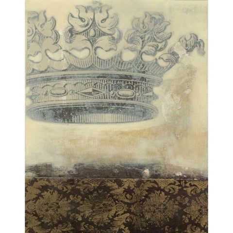 Regal Crown I White Modern Wood Framed Art Print by Wyatt Jr., Norman