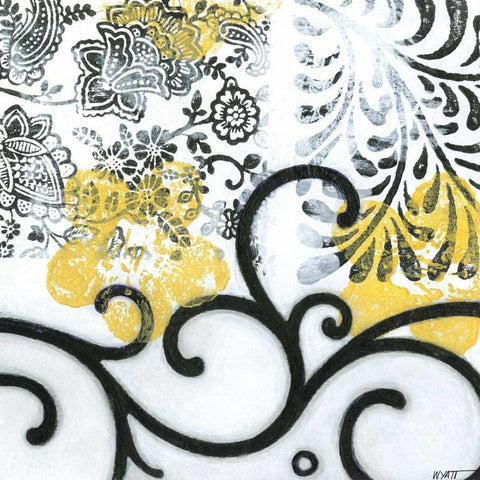 Opulence IV Black Ornate Wood Framed Art Print with Double Matting by Wyatt Jr., Norman