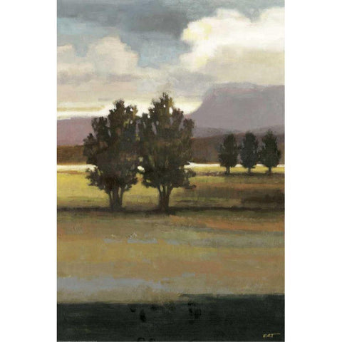 Mountain Range I White Modern Wood Framed Art Print by Wyatt Jr., Norman