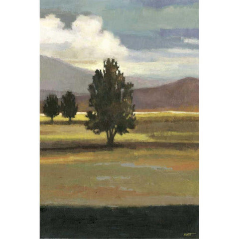 Mountain Range II White Modern Wood Framed Art Print by Wyatt Jr., Norman