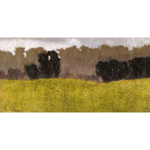 Tuscan Field II Gold Ornate Wood Framed Art Print with Double Matting by Vision Studio