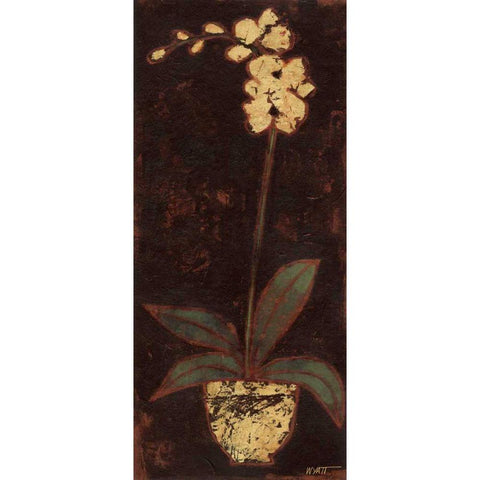 Gilded Orchid II Black Modern Wood Framed Art Print by Wyatt Jr., Norman