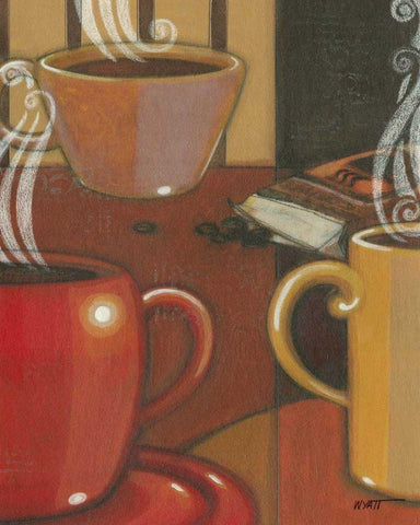 Another Cup IV Black Ornate Wood Framed Art Print with Double Matting by Wyatt Jr., Norman