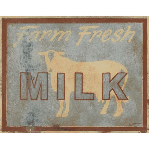 Milk Black Modern Wood Framed Art Print with Double Matting by Wyatt Jr., Norman