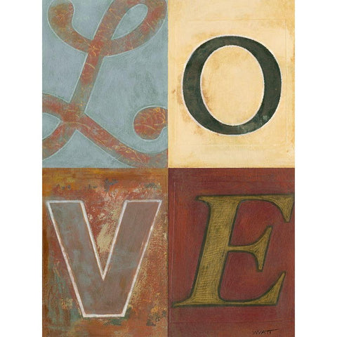 Love Black Modern Wood Framed Art Print by Wyatt Jr., Norman