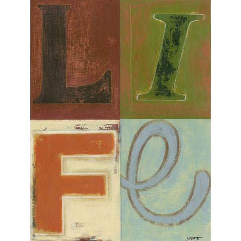 Life White Modern Wood Framed Art Print by Wyatt Jr., Norman