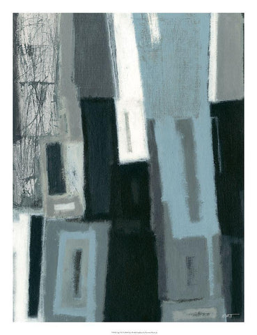 Apt. 3 II White Modern Wood Framed Art Print with Double Matting by Wyatt Jr., Norman