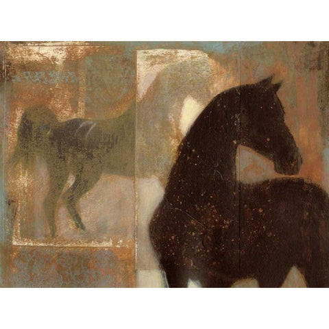 Weathered Equine I White Modern Wood Framed Art Print by Wyatt Jr., Norman