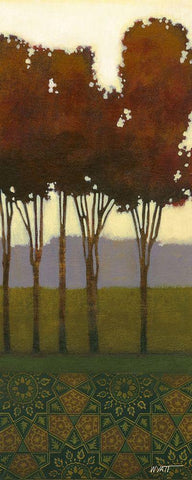 Dreamers Grove II White Modern Wood Framed Art Print with Double Matting by Wyatt Jr., Norman