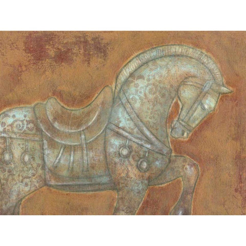 Tang Horse I White Modern Wood Framed Art Print by Wyatt Jr., Norman