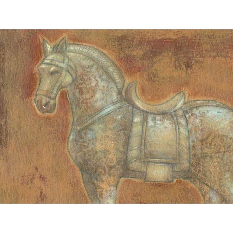 Tang Horse II Black Modern Wood Framed Art Print by Wyatt Jr., Norman