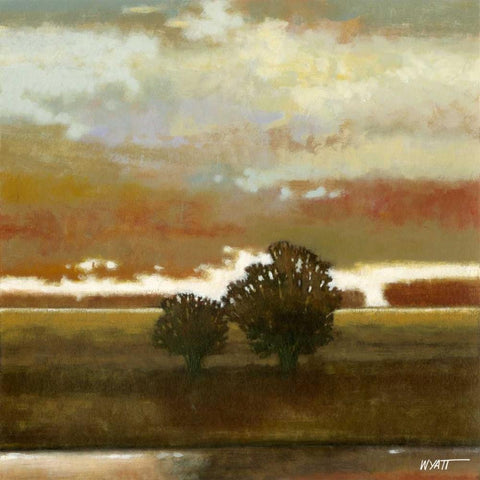 Painted Sky II White Modern Wood Framed Art Print by Wyatt Jr., Norman