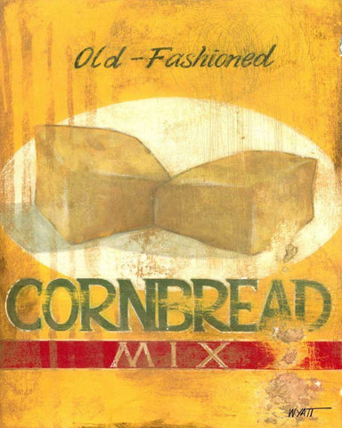 Cornbread Mix White Modern Wood Framed Art Print with Double Matting by Wyatt Jr., Norman