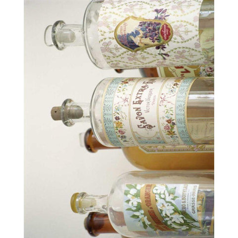 French Perfume Bottles I White Modern Wood Framed Art Print by Gray, Madelaine