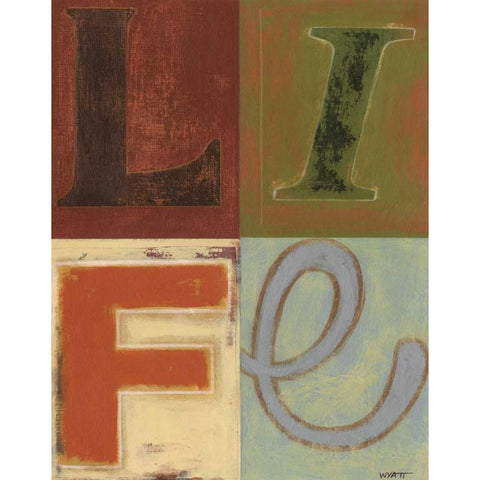 Life Black Modern Wood Framed Art Print with Double Matting by Wyatt Jr., Norman