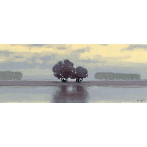 Lake Amethyst I Black Modern Wood Framed Art Print by Wyatt Jr., Norman