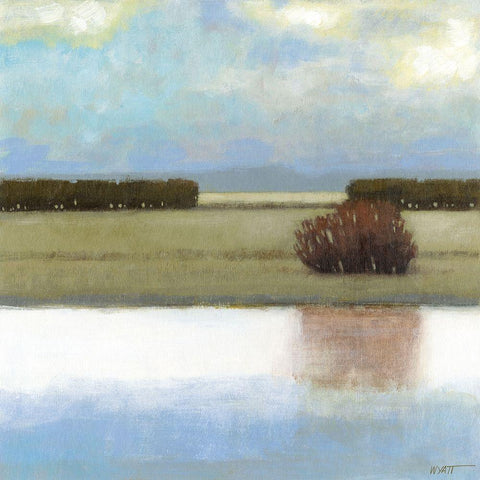 Crystal Bay I White Modern Wood Framed Art Print with Double Matting by Wyatt Jr., Norman