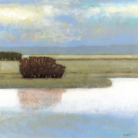 Crystal Bay II White Modern Wood Framed Art Print by Wyatt Jr., Norman