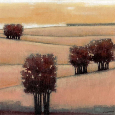 Blushing Hills II Black Ornate Wood Framed Art Print with Double Matting by Wyatt Jr., Norman