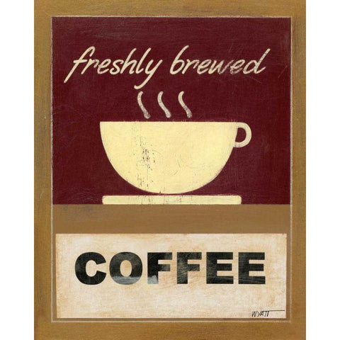 Hot Coffee I Black Modern Wood Framed Art Print with Double Matting by Wyatt Jr., Norman