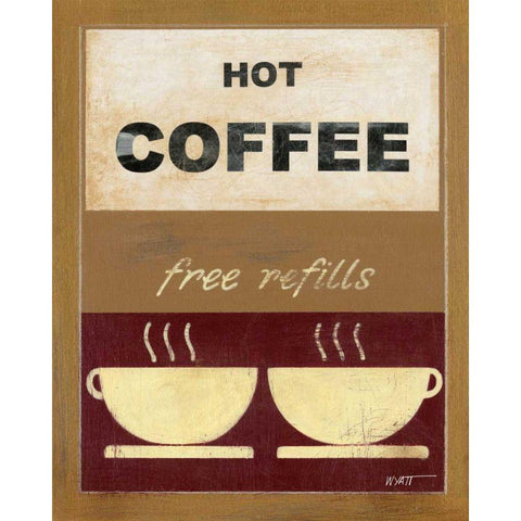 Hot Coffee II Gold Ornate Wood Framed Art Print with Double Matting by Wyatt Jr., Norman
