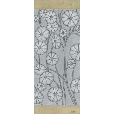 Shimmering Daisies I White Modern Wood Framed Art Print by Wyatt Jr., Norman