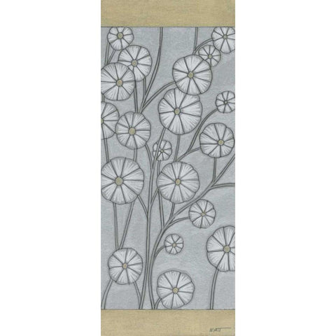 Shimmering Daisies II Black Modern Wood Framed Art Print with Double Matting by Wyatt Jr., Norman