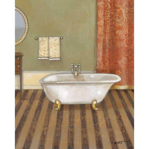 Upscale Bath II White Modern Wood Framed Art Print by Wyatt Jr., Norman