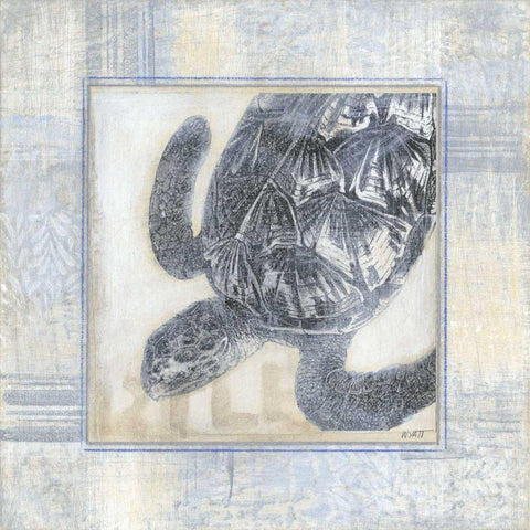 Driftwood Memories III White Modern Wood Framed Art Print with Double Matting by Wyatt Jr., Norman