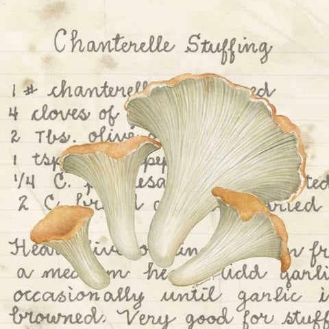 Chanterelle Black Ornate Wood Framed Art Print with Double Matting by Pallan, Nancy S.