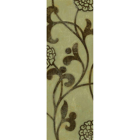 Flowering Vine I White Modern Wood Framed Art Print by Wyatt Jr., Norman