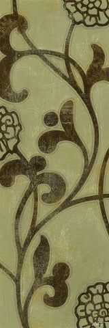 Flowering Vine I Black Ornate Wood Framed Art Print with Double Matting by Wyatt Jr., Norman