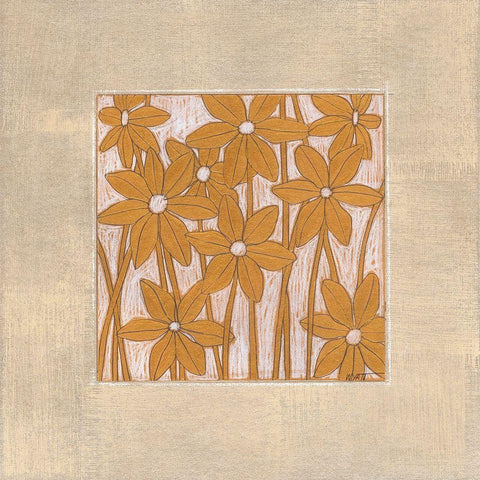 Metallic Petals II Black Modern Wood Framed Art Print with Double Matting by Wyatt Jr., Norman