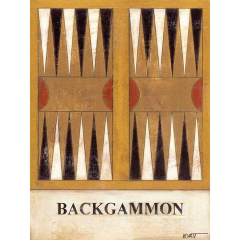 Backgammon Black Modern Wood Framed Art Print with Double Matting by Wyatt Jr., Norman