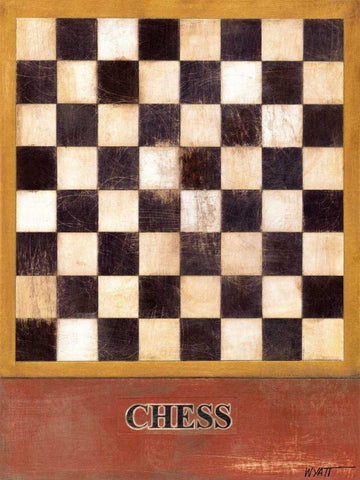 Chess  Black Ornate Wood Framed Art Print with Double Matting by Wyatt Jr., Norman