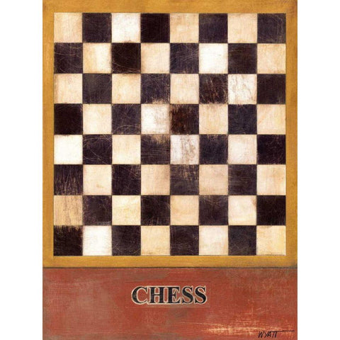 Chess  Gold Ornate Wood Framed Art Print with Double Matting by Wyatt Jr., Norman