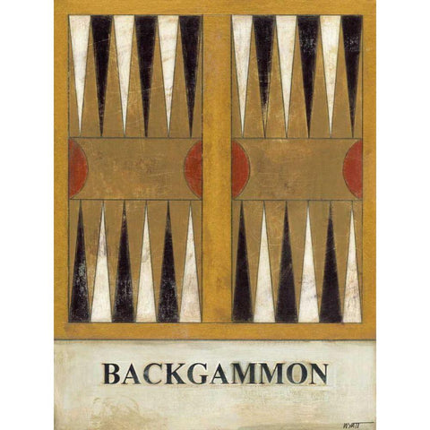Backgammon Black Modern Wood Framed Art Print with Double Matting by Wyatt Jr., Norman
