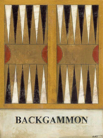 Backgammon White Modern Wood Framed Art Print with Double Matting by Wyatt Jr., Norman